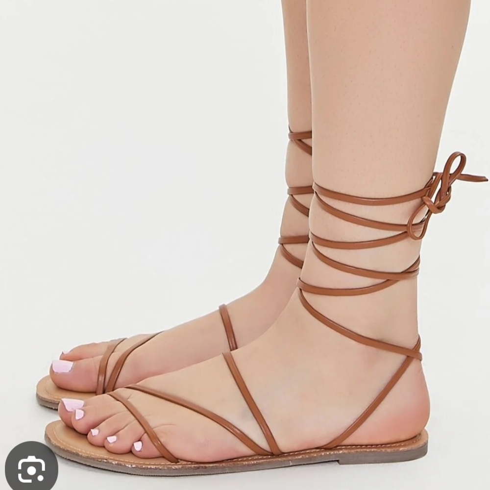 Forever 21 Tan Strappy Sandals